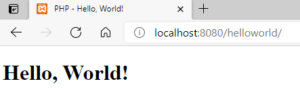 PHP Hello World